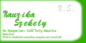 nauzika szekely business card